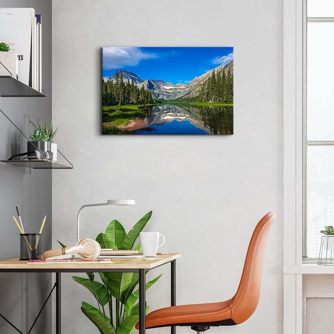 Nature Mountain Wall Art for Living Room Banff National Park Posters Colorado Mountains Pictures for Living Room Wall Decor Moraine Lake Landscape Canvas Painting Prints Artwork Home Decoration 16x24"