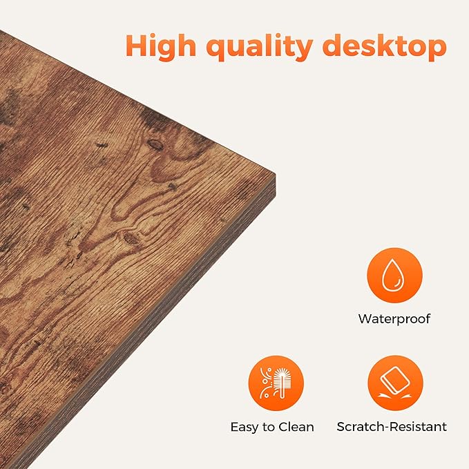 Mericonia 40 inch Rolling Computer Desk with Wheels, Gaming Desk for Small Spaces, Modern Simple Style Table for Home Office, Study Writing Table