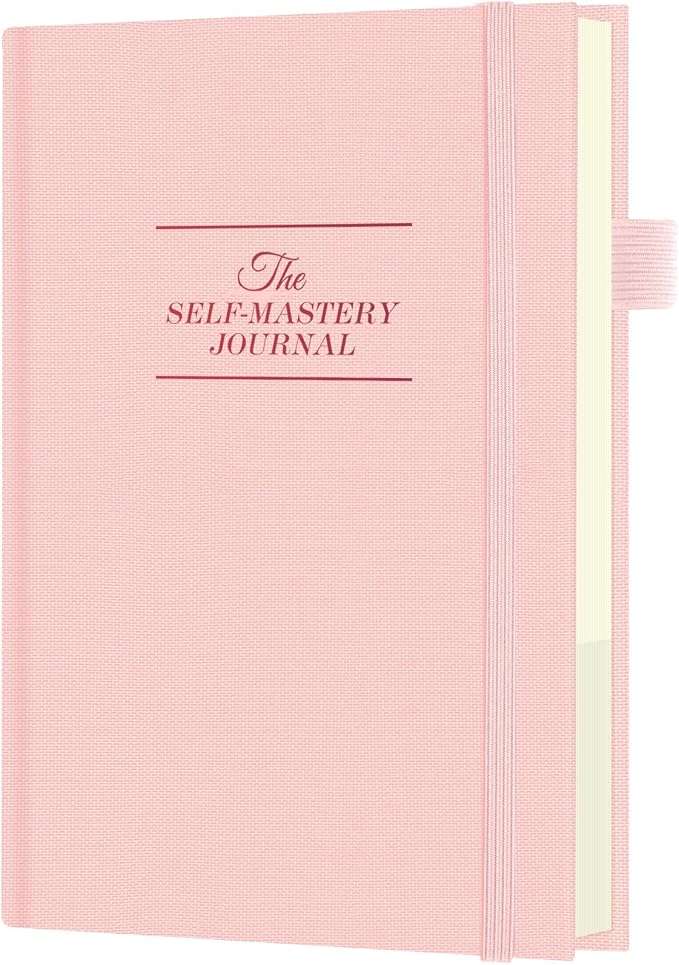 Self-Mastery Journal for Women - Gratitude Journal for Daily Reflection, Mindfulness, and Self-Care - Guided Manifestation Journals - Inspirational Goal Journals with Pen Holder (Pink)