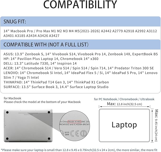 RAINYEAR Laptop Sleeve Case Compatible with 13.3 Inch Notebook Computer Tablet Chromebook 14" MacBook Pro/Max M1 M2 M3 M4 M5 Soft Cover Protective Case Zipper Carrying Bag (Red)