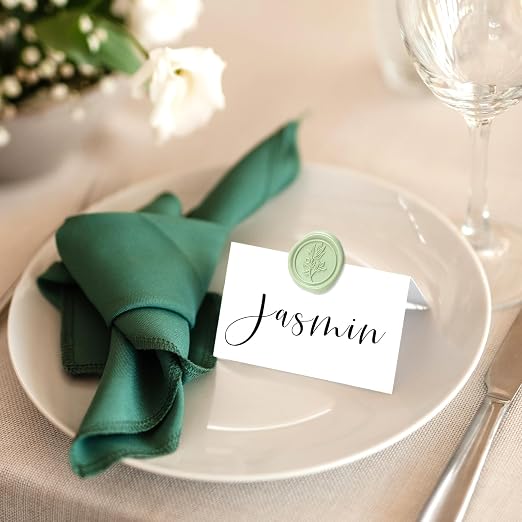 UNIQOOO Wax Seal Stickers - (3 Designs in 1 Pack) Wedding Invitation Envelope Seal Stickers, 60 Pcs Self-Adhesive Stickers, Perfect for Invitation, Christmas, Gift Wrapping (Sage Green)