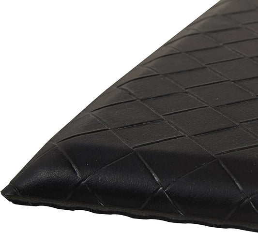 Amazon Basics Anti-Fatigue Standing Mat, Non-Slip, Cushioned, Stain Resistant Comfort Mat for Home, Office and Standing Desk, 20" x 36" x 0.6", Geometric, Black, 5-Pack