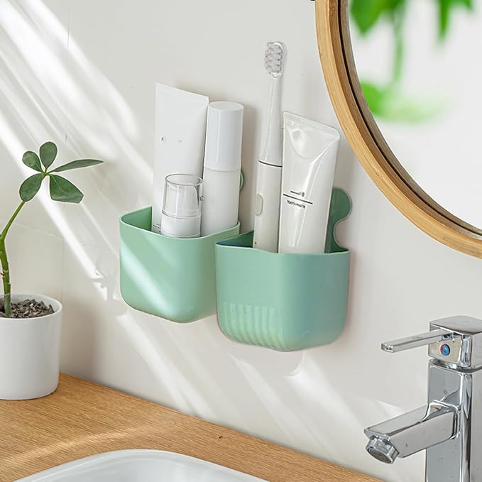 Magnetic Cup Pen Holder Storage Rack, Magnetic Basket Locker Organizer for Pen, Holder for Laundry, Board, Desks, Dresser, Green