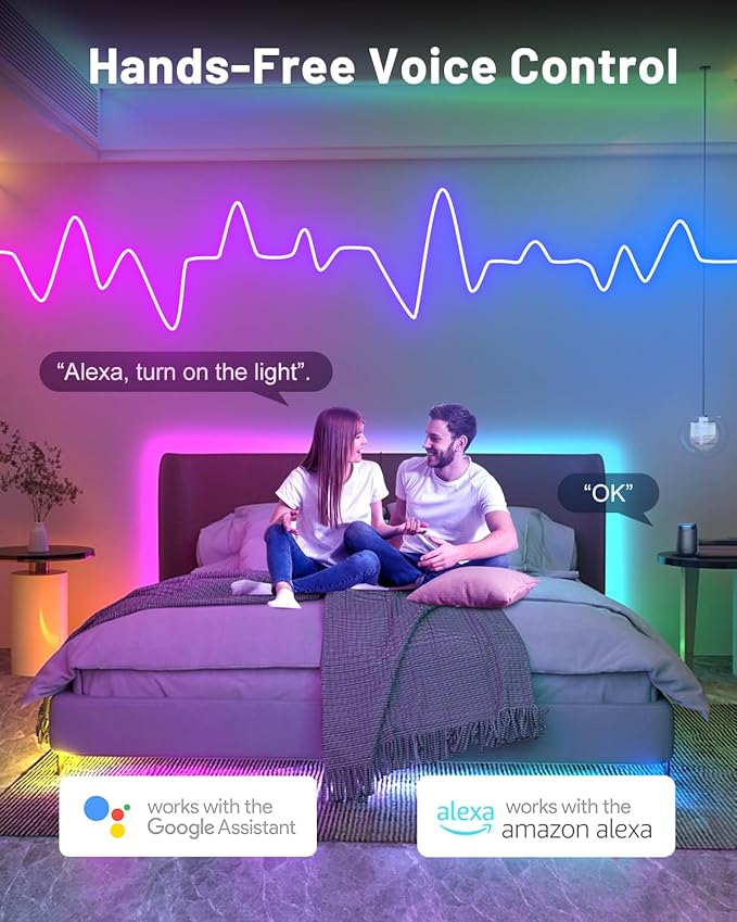 Neon Rope Lights, 10ft Smart RGB+IC LED Strip Lights with App & Remote Control, IP67 Waterproof Flexible Neon String Lights for Bedroom, Music Sync, DIY Multiple Modes for Wall Gaming Christmas Home