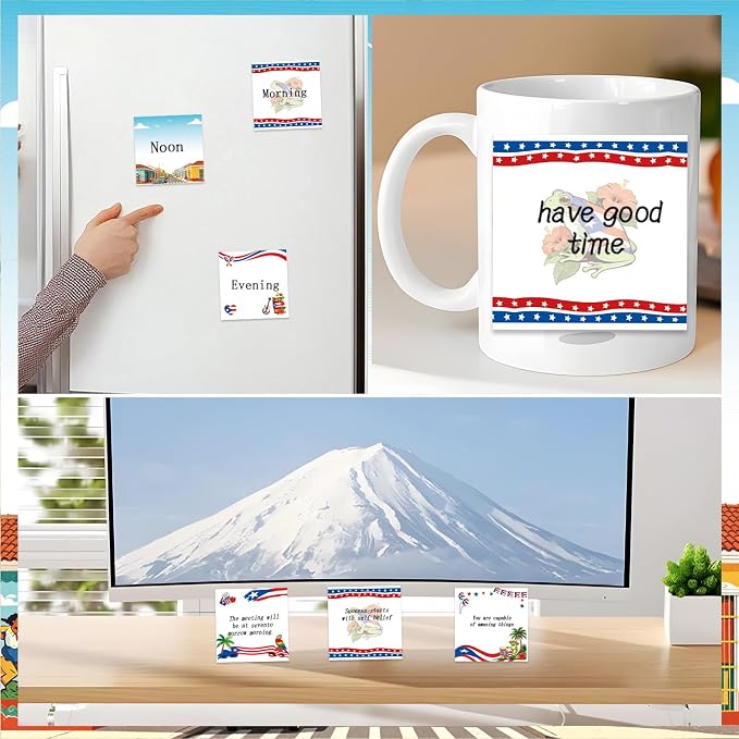 Puerto Rico Sticky Notes Gifts, 9 Pack Puerto Rico Notepads 3x3 Inches, Puerto Rican Self-Adhesive Memo Pads, PR Office Study Supplies Gift Rewards (450 Sheets)