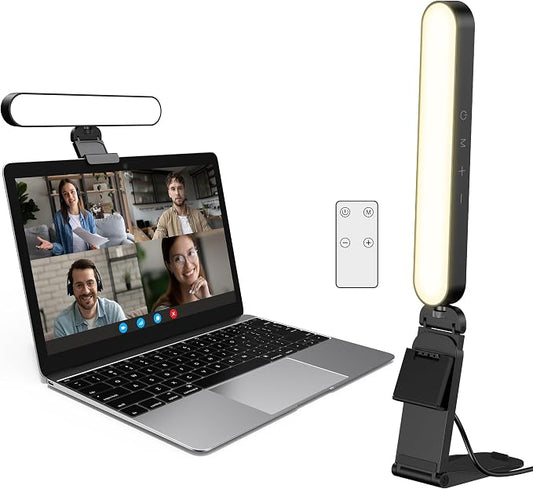 InnoGear Video Conference Light, On-Camera Video Lights for Monitor Desk LED Streaming Lighting with Remote and Touch Control Selfie Zoom Lighting for Computer Webcam Laptop Podcast, Recording