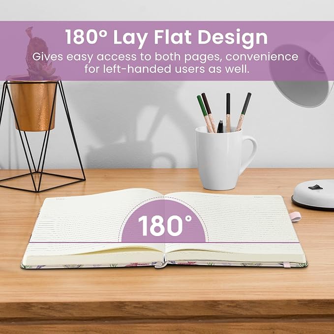 Taja Lined Journal Notebook for Women & Men, Hardcover Leather Journal for writing, A5 College Ruled Notebook for Work & Note Taking, Perfect for Office School Home Supplies, 160 Pages, Sea Shell