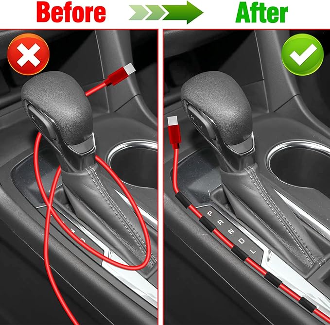 12 Pcs Car Trim Cable Clips, Car Cable Management Wire Organizer Cord-B(02) | Neatly Organize Cables for Vehicle Interior, Easy Installation, Ideal for Phone Chargers, Dash Cams and More