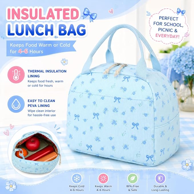 BTOOP School Backpacks for Teen Girls Bookbags Lightweight Kids Backpack School Bags Set with Lunch Box Pencil Case