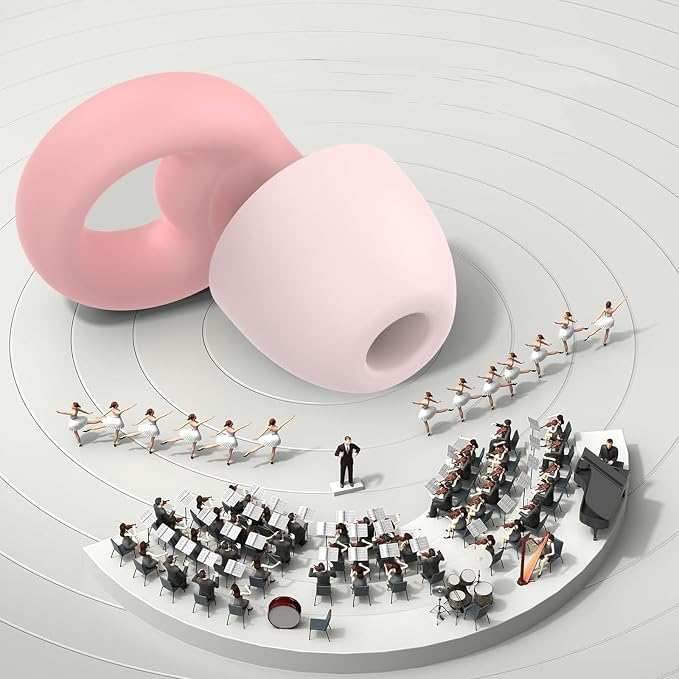 Ear Plugs for Sleeping Noise Cancelling, Reusable 35-46dB Noise Reduction Earplugs with 7 Silicone Ear Tips & Carry Case, Comfortable Hearing Protection for Sleep, Work, Study, Travel & Concerts Pink