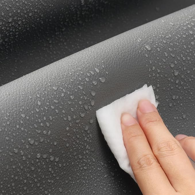 Dual Sided Desk Pad Faux Leather Desk Mat Large Mouse Pad | Desk Pad Protector Non-Slip Waterproof Desk Mouse Pad for Writing Desk, Office, Home(Yellow Gray 35.4"X17")