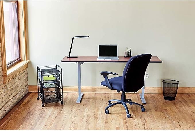 Safco High Back Big and Tall Swivel Desk Task Chair Adjustable Height and Rolling Base, Rated for 24-7 Use, 500 lbs. Weight Capacity, Work or Home Office, Black (3490BL)