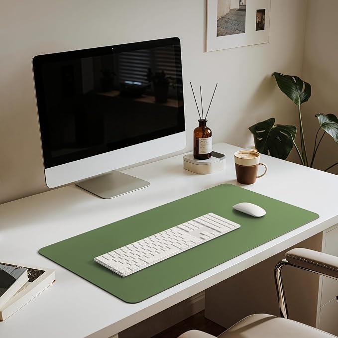 Jotsome Leather Desk Pad Mat, Non-Slip Desk Blotter Pad - Desk Protector for Office, Home, Laptop, and Desktop