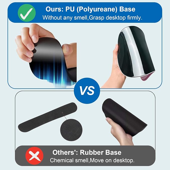 Mouse Pad with Keyboard Wrist Rest,Ergonomic Mouse Pad Wrist Support PU Base with Coaster,Mousepad with Nonslip Base for Computer Laptop Keyboard Home&Office