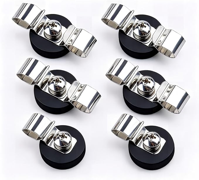 Heavy Duty Magnetic Cable Clips Anti-Slip Cable Clips Strong Magnet Cord Holder Magnetic Wire Clamps for Hanging Cables, Wire Holders for RV, Car, Workshop, Cabinet, Computer 6 PCS