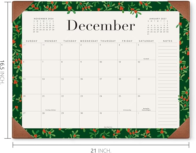 Jotsome Desk Calendar 2026-2027 with Desktop Pad, 18 Months Large Desk Pad Calendar From Now to June 2027 22x17 inch, Desk Blotter Calendar for Home Office and School, Easy Planning