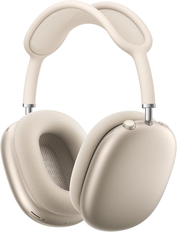 Apple AirPods Max 2 Wireless Over-Ear Headphones, Active Noise Cancellation, Adaptive Audio, Personalized Spatial Audio, Live Translation, Bluetooth Headphones – Starlight with AppleCare+ (2 years)