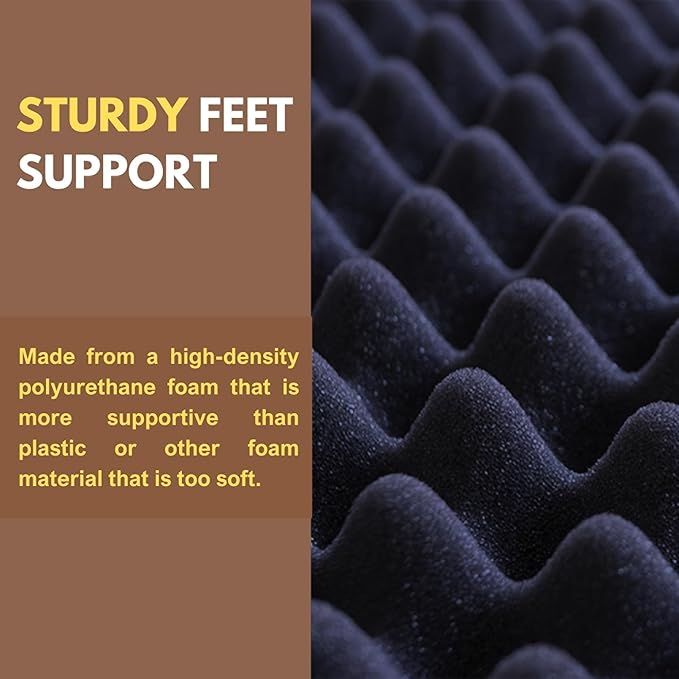 Ergonomic Foot Rest for Under Desk at Work - Under Desk Footrest for Short Foot Stool - Portable Footrest for Couch & Office Leg Rest Pillow - Elevation Feet Support for Women & Men Office Accessories