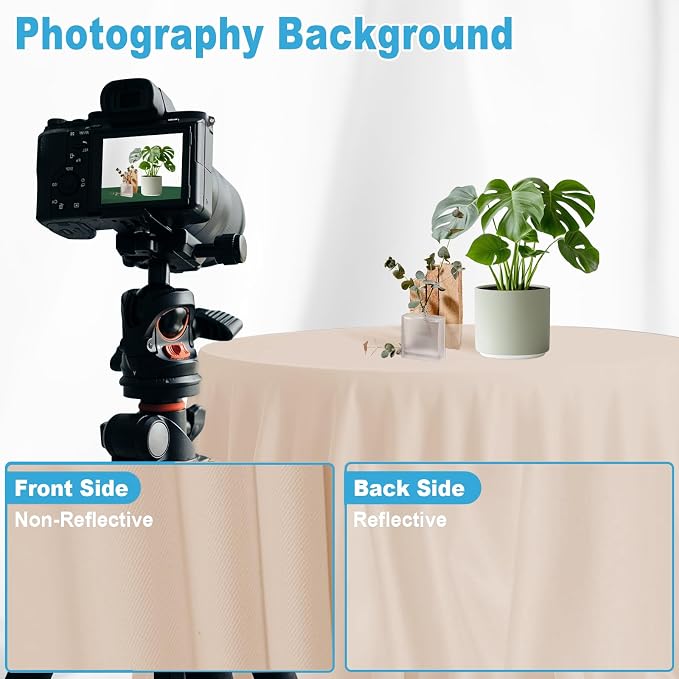 Cream Backdrop for Photoshoot Professional Photo Backdrop Background Curtain for Product Photography Portraits Wedding Party Live Streaming Video Recording 6X9 FT