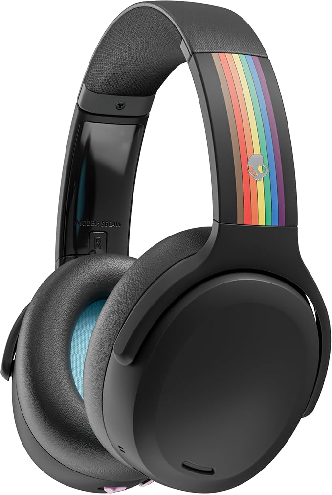 Skullcandy Crusher ANC 2 Wireless Over-Ear Bluetooth Headphones with Multi-Sensory Bass, Active Noise Cancelling, Up to 60 Hours Battery, Microphone for iPhone Android - All Love 2026