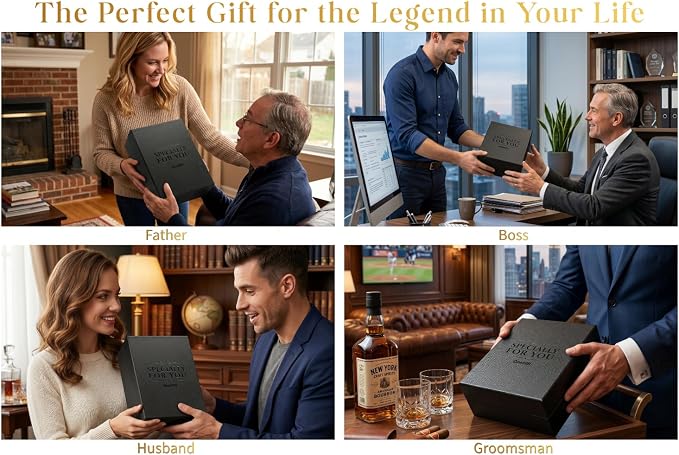 Onebttl Personalized Birthday Gifts for Men Who Have Everything, Travel Tumbler for Him, Custom Notebook, Luxury Pen, Unique Birthday Gift Set, July