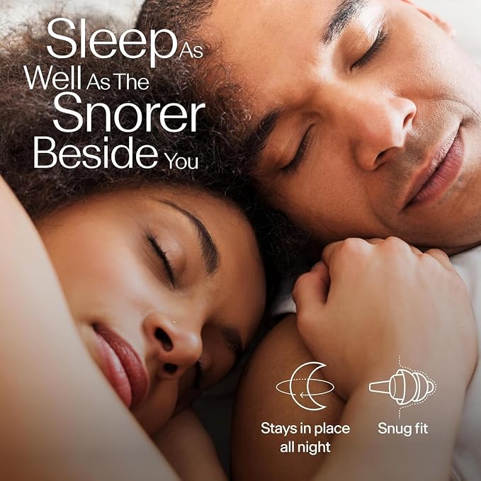 Alpine SleepDeep Earplugs for Sleeping – Side Sleepers & Snoring – Ultra-Soft Noise Reducing Earplugs – 27dB SNR – Hypoallergenic, Silicone-Free – 1 Pair (S + L)