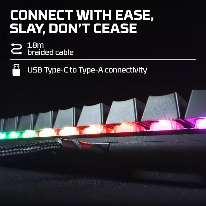 HyperX Alloy Origins 60 - Mechanical Gaming Keyboard - Ultra Compact 60% Form Factor - Tactile Aqua Switch - Double Shot PBT Keycaps - RGB LED Backlit - NGENUITY Software Compatible,Black