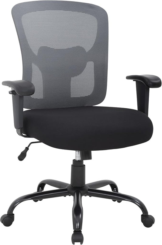 PayLessHere Ergonomic Desk Chair Office Chair Computer Chair 500lbs with Lumbar Support Wide Seat Adjust Arms Rolling Swivel High Back Task Executive Big and Tall Office Chair for Home Office，Grey