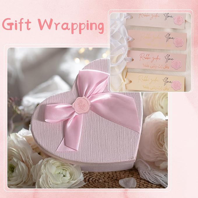 60Pcs Wax Seal Stickers, Wedding Invitation Envelope Seal Stickers Adhesive Backed Blush Pink for Wedding, Party,Valentine's Day,Mother's Day,Gift Wrapping (4 Leaf Styles)