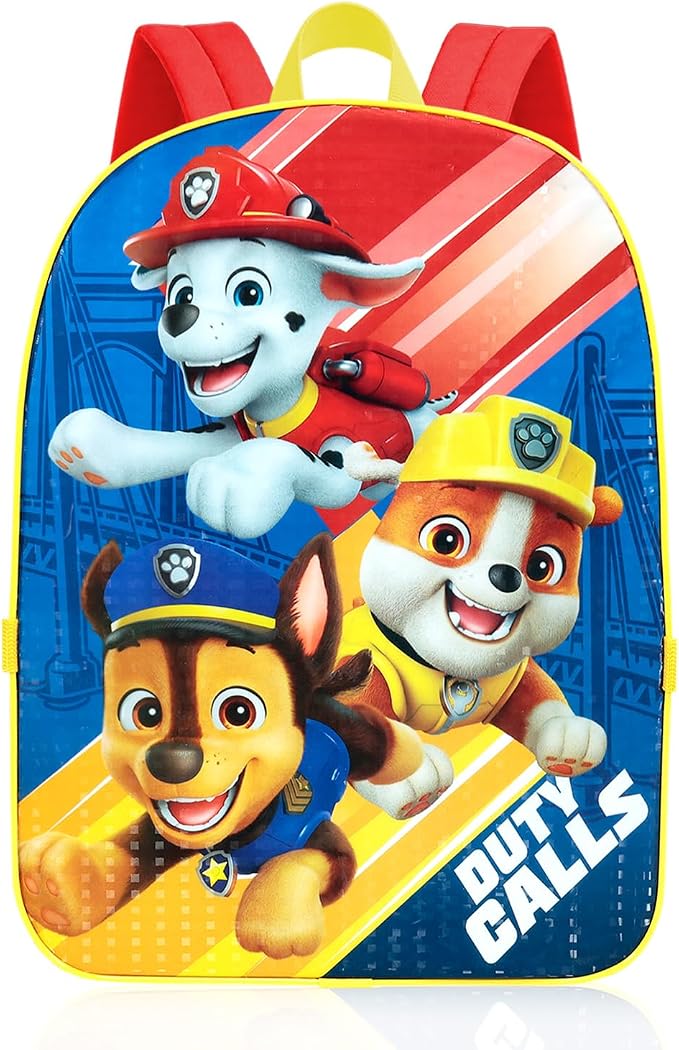 Paw Patrol Backpack with Lunch Box for Kids - Bundle with 16" School Bag, Lunch Bag, Stickers, Water Bottle, More | Paw Patrol School Backpack and Lunchbox for Boys