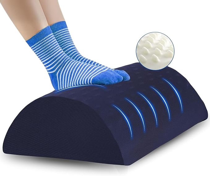 Ergonomic Foot Rest for Under Desk at Work - Under Desk Footrest for Short Foot Stool - Portable Footrest for Couch & Office Leg Rest Pillow - Elevation Feet Support for Women & Men Office Accessories