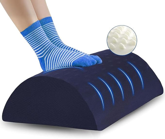 Ergonomic Foot Rest for Under Desk at Work - Under Desk Footrest for Short Foot Stool - Portable Footrest for Couch & Office Leg Rest Pillow - Elevation Feet Support for Women & Men Office Accessories