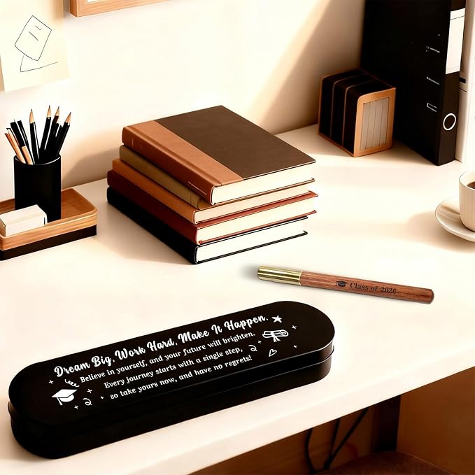 Class of 2026 Engraved Wooden Gel Pen, Graduation Gift Pen with Black Box | Inspirational Graduation Gifts for High School & College Graduates, Meaningful 2026 Commencement Keepsake for Him and Her