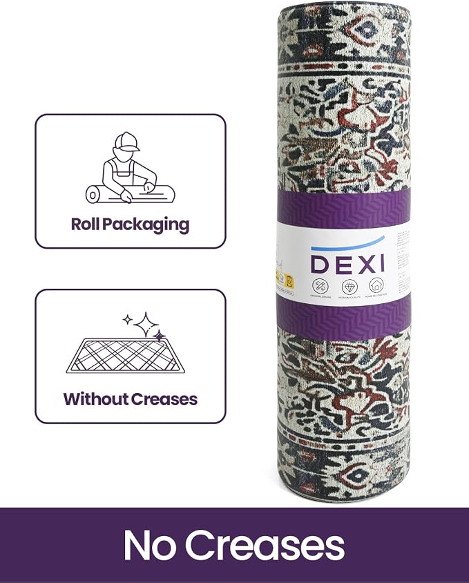 DEXI Kitchen Mats for Floor Cushioned, 23x86 Extra Large Long Runner Rug Non Slip, Waterproof Soft Comfort Standing Padded Anti Fatigue Decorative, Blue Red