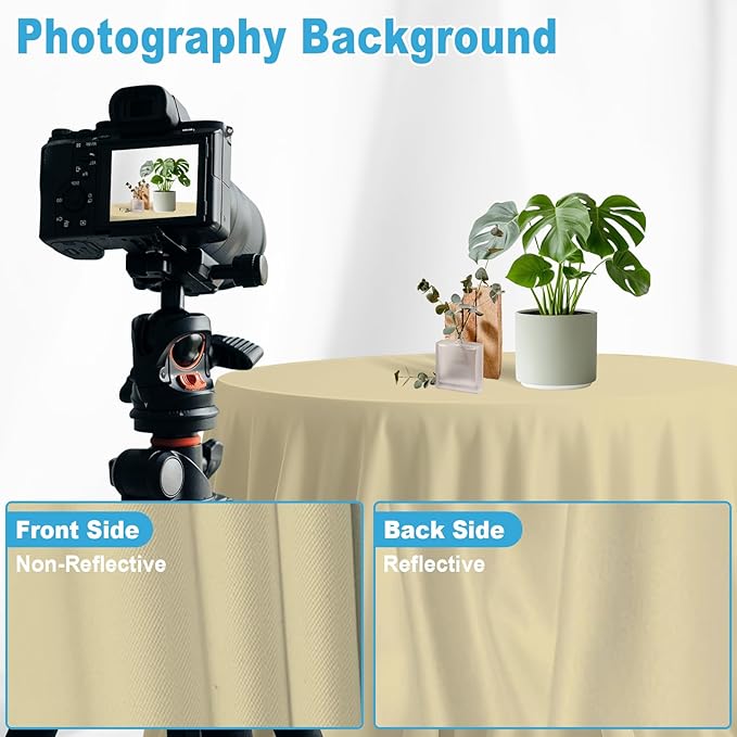Tan Backdrop for Photoshoot Professional Photo Backdrop Background Curtain for Product Photography Portraits Wedding Party Live Streaming Video Recording 10X20 FT