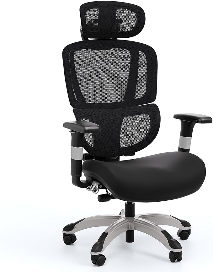 STAPLES Ergonomic Task Chair, Mesh, Ergonomic, Lumbar Support, Swivel, Black