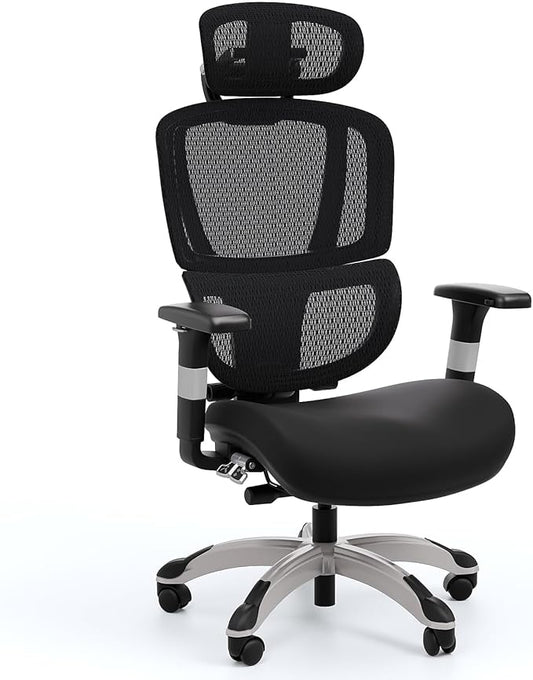 STAPLES Ergonomic Task Chair, Mesh, Ergonomic, Lumbar Support, Swivel, Black