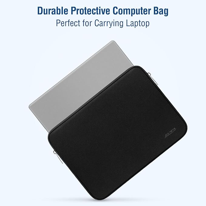 MOSISO Laptop Case 17.3 inch, 17-17.3 inch Laptop Sleeve Bag Compatible with Dell XPS/HP Pavilion/Ideapad/Acer/Alienware/HP Omen Notebook, Neoprene Computer Sleeve Bag with Small Case, Black