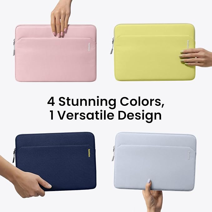 tomtoc Custom-Fit Slim Sleeve for 13-inch MacBook Neo A18 Pro A3404, Water-Resistant Protective Case with Accessory Pocket
