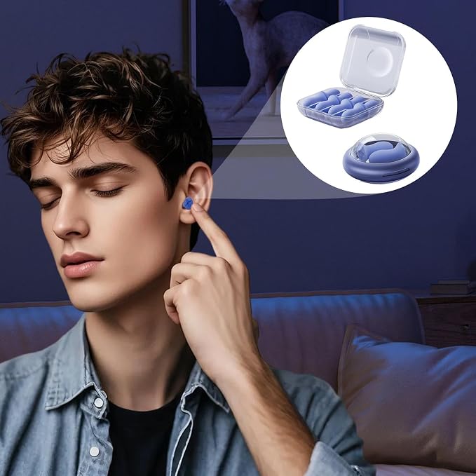 Noise Cancelling Ear Plugs, Enhanced Focus and Rest, 1.3x2.1x2cm, Noise Reduction Ear Plugs, Hearing Protection Earplugs, Travel Versatility, for Musicians Light Sleepers