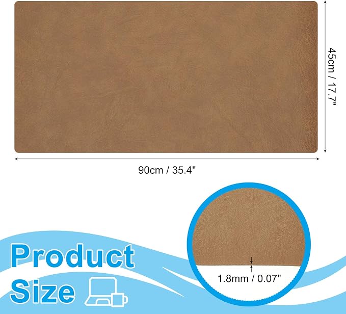 PATIKIL 35.4" x 17.7" Leather Desk Pad Protector, Large Dual-Sided Desk mat Waterproof PVC Leather Mouse Pad for Laptop Computer Writing Desk Table Gaming Home, Dark Brown