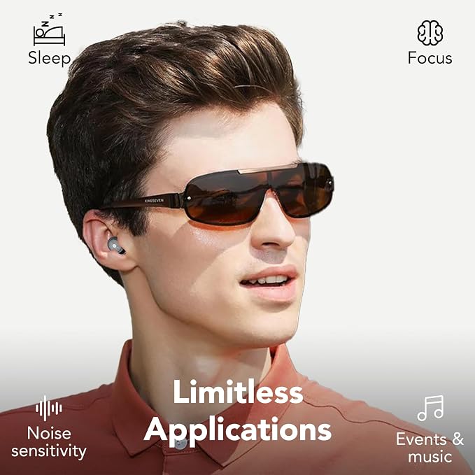 Ear Plugs for Sleeping,Noise Cancelling Silicone Earplugs,Concert,45 dB,Soft and Reusable,Hearing Protection with 8 Earpieces in 4 Sizes(XS/S/M/L),Carrying Bag,for Concert,Sleeping,Black