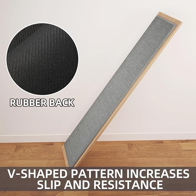 SUMLANS Kitchen Mat Set of 2 PCS, Cushioned Non Slip Rugs for Kitchen Floor, Absorbent Runner Comfort Standing Mats Washable for Kitchen, Office, Home, (Grey, 17.3"x47"+17.3"x71")