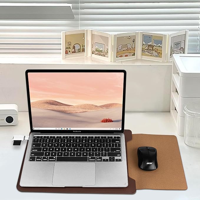 BVYA 15-16" Laptop Sleeve, PU Leather Laptop Case Compatible with MacBook Pro 16 2019-2021 M1 Pro M1 Max (A2485 A2141), Case Compatible with MacBook Pro 15 2010-2019 (A1990 A1707 A1398)