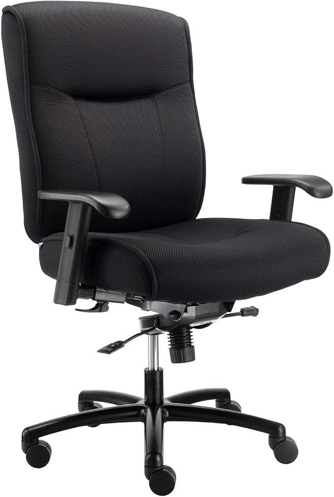 Heavy Duty All Mesh High Back Task Chair, 350 Lbs Capacity, Black