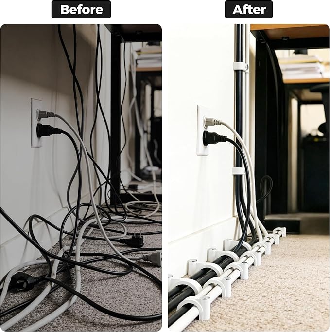 400 Pcs Cable Clips Nail in, Cord Clips Ethernet Cables 4/6/8/10mm White | Wire Wall Clips Cable Straps Cables Tacks Cable Nails Coax Cable Clips Cable Management for Speaker RG6 RG59 CAT6 RJ45