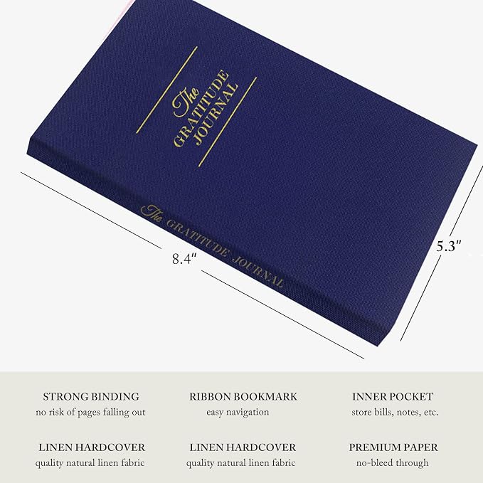 The Gratitude Journal - for More Mindfulness, Happiness, Positive Vibes, Affirmations, Productivity, and Self Reflection -Undated Daily Journal