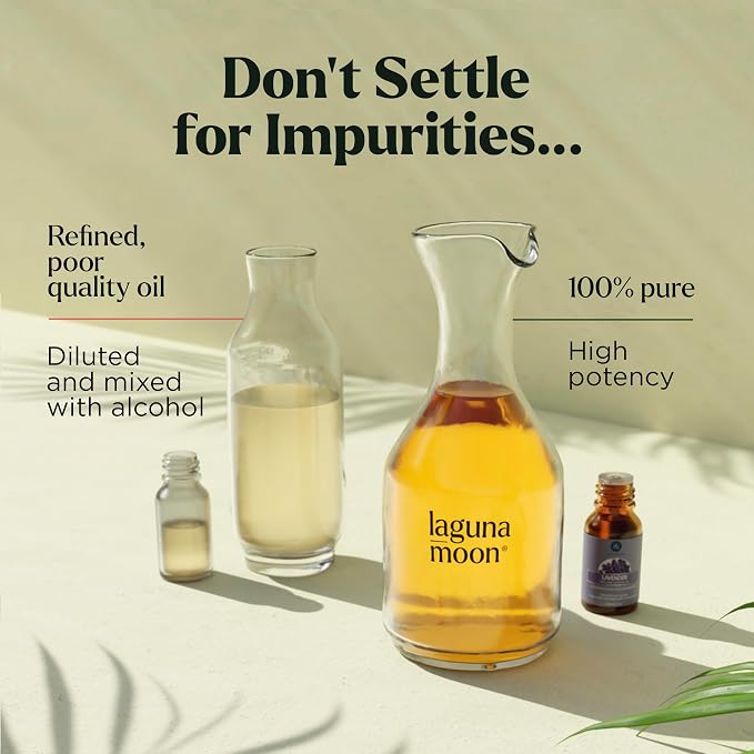 Lagunamoon Essential Oils Set, 10 Piece Aromatherapy Oil in Portable Bag - Diffusers, Humidifiers, Yoga, DIY Cleaning Products, Candle Making - Peppermint, Tea Tree, Lavender, Eucalyptus (10mL)