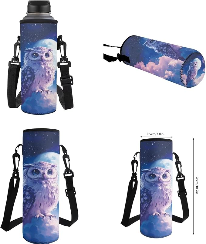 Ystardream 3D Owl Backpack with Lunch Box for Kids Girls Large Capacity School Back Pack Elementary Primary School Bag with Adjustable Straps 4pcs Bookbag Sets for Student Easy to Carry