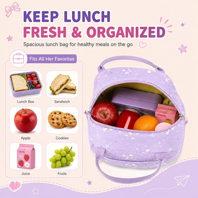 BTOOP School Backpacks for Teen Girls Bookbags Lightweight Kids Backpack School Bags Set with Lunch Box Pencil Case